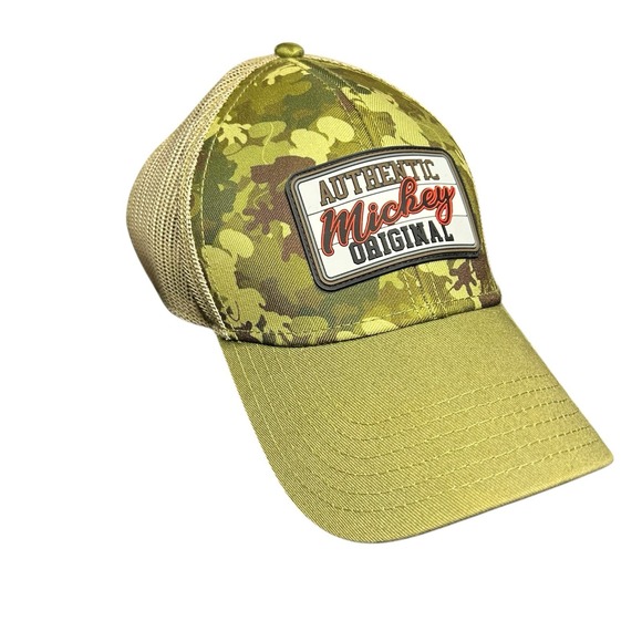 Disney Other - Disney Mickey Mouse Trucker Hat Camo Mesh Snapback Green Tan One Size OSFM